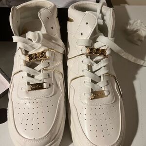 Bebe Sports| White & Gold High tops